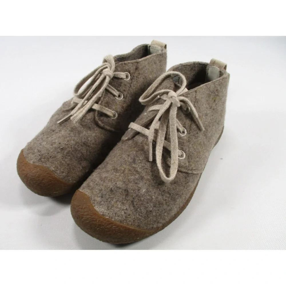 KEEN Mosey Chukka Hiking Shoes Taupe Felt/Birch Women's size 8 NICE!‎